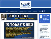Tablet Screenshot of harnessracingupdate.com